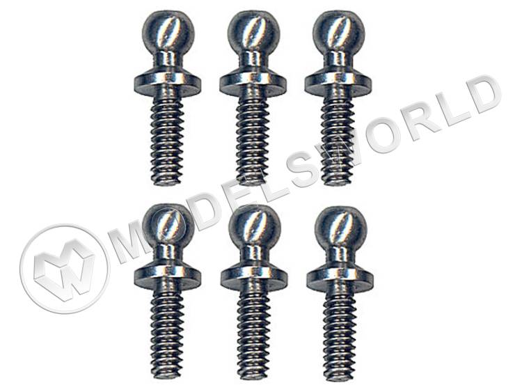 Стойки шаровые Team Associated 0.30*|7.6 мм SILVER S.H., 6 шт - фото 1