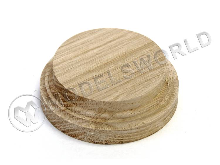 Подставка заготовка под миниатюры, диаметр 65 мм, дуб, 2 шт - фото 1