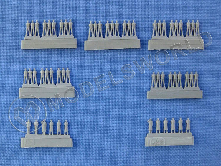 Фигуры немецких подводников в зимней форме. Статичные. Набор 2. 1:200 - фото 1