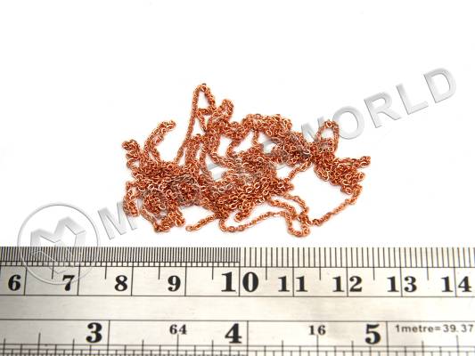 Цепь 10,5 звеньев/см, медь, длина 20 см