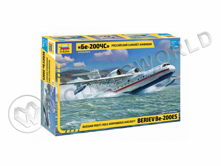 Склеиваемая пластиковая модель Российский самолет-амфибия Бе-200. Масштаб 1:144 - фото 1