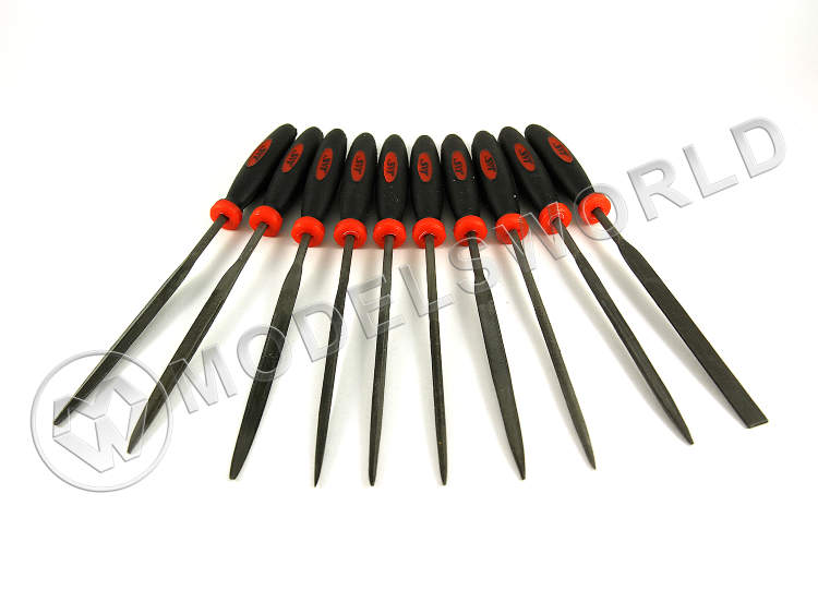 Набор надфилей с ручками, 10 шт., блистер + чехол - фото 1