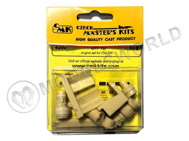 Конверсионный набор для UH-1D ingine, Italeri. Масштаб 1:48 - фото 1