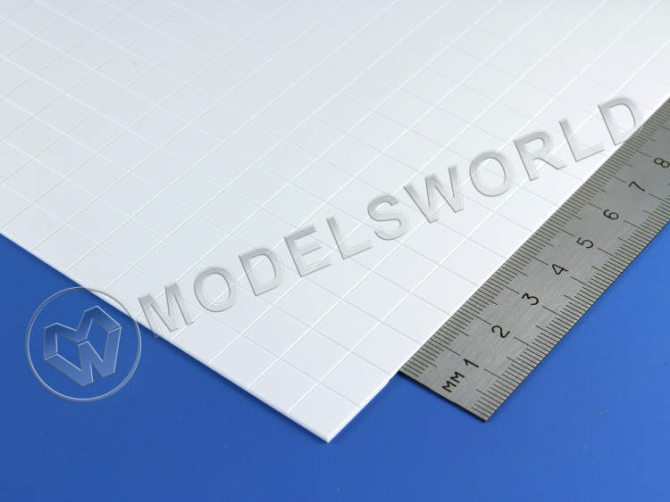 Мостовая, квадраты 9.5х9.5 мм, толщина 1 мм, лист 15х30 см Мостовая, квадраты 9.5х9.5 мм, толщина 1 мм, лист 15х30 см - фото 1