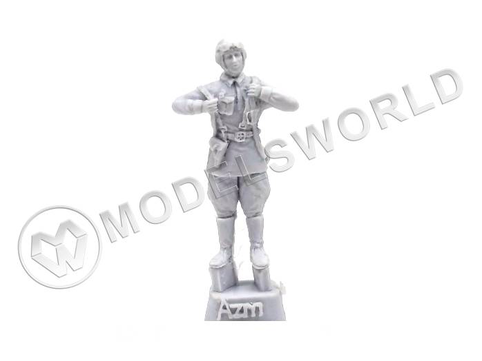 Фигура Пилот ВВС РККА 1941 год. Масштаб 1:48 - фото 1