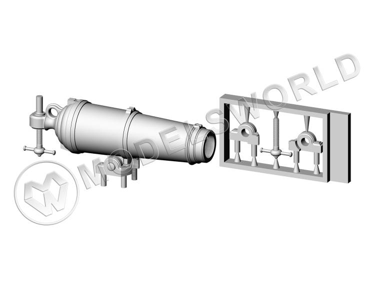 Английская карронада, ок.1795 г., калибр 32 фунта, без герба, 22.0 мм, фотополимер, 2 шт. Масштаб 1:72 - фото 1
