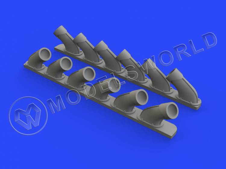 Дополнение для Spitfire Mk. XIV выхлопные патрубки, Airfix. Масштаб 1:48 - фото 1