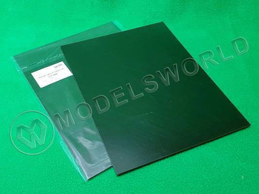 Полистирол листовой черный 2.0 мм, 1 лист 185х250 мм