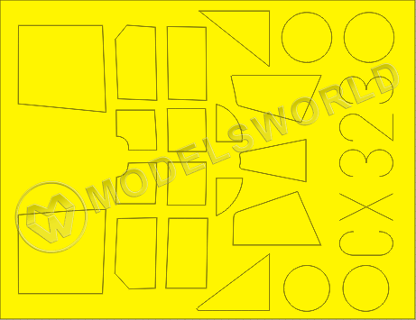 Набор окрасочных масок для J2M5 Raiden, Sword. Масштаб 1:72 - фото 1