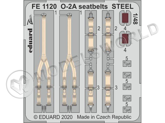 Фототравление для модели O-2A стальные ремни, ICM. Масштаб 1:48 - фото 1