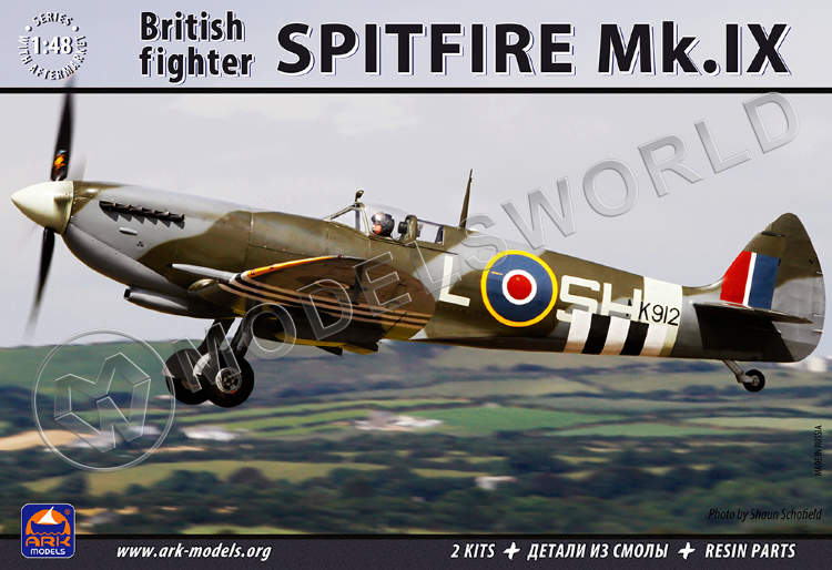 Склеиваемая пластиковая модель Английский истребитель Супермарин «Спитфайр» Mk.IX. Масштаб 1:48 Склеиваемая пластиковая модель Английский истребитель Супермарин «Спитфайр» Mk.IX. Масштаб 1:48 - фото 1