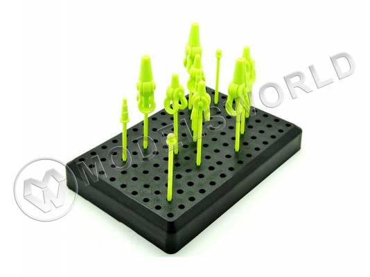 Подставка-держатель для окрашиваевых деталей JAS, 4 вида держателей