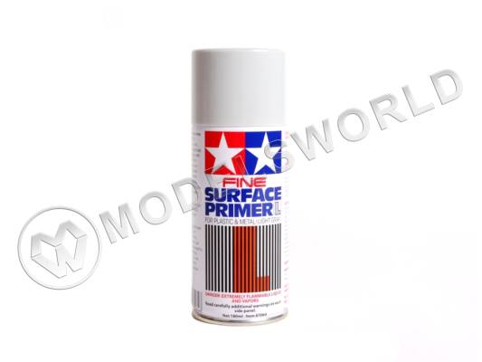 Грунтовка аэрозольная Tamiya Fine Surface Primer L светло-серая (L.Grey), 180 мл