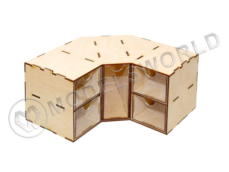 Угловой модуль-органайзер на 5 ящичков. Собранный. Угловой модуль-органайзер на 5 ящичков. Собранный. - фото 1