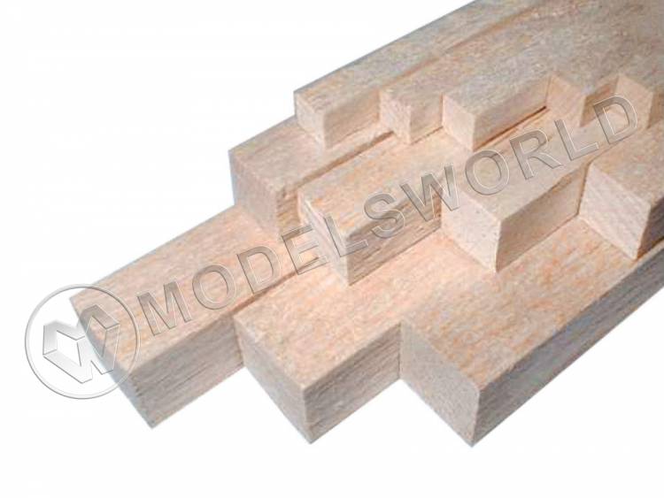 Рейка 1.6х1.6х914 мм, бальза, 1 шт - фото 1